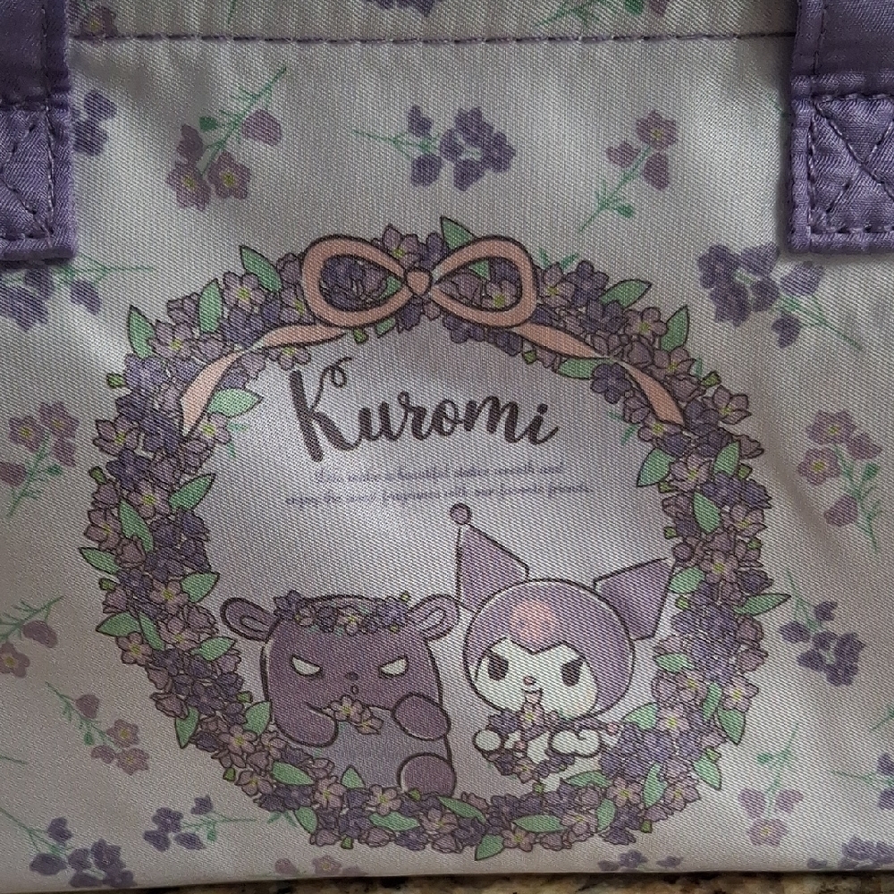 Sanrio Kuromi Floral Lunch Bag - Purple and White - Picture 4 of 4